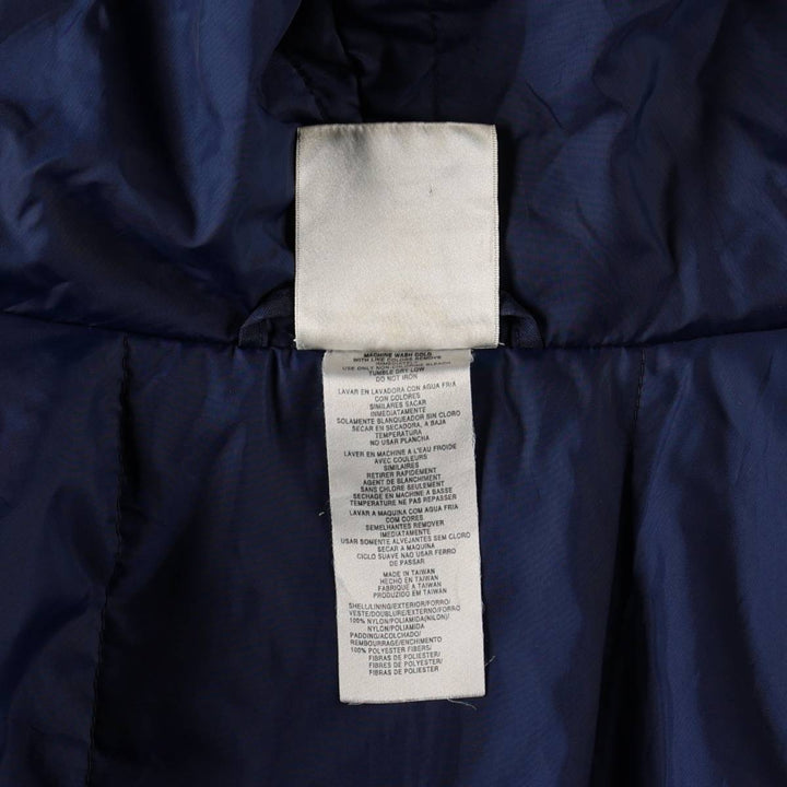 2000'S adidas padded hoodie/puffer jacket, men's size XL Nylon navy blue type Vintage Second Hand