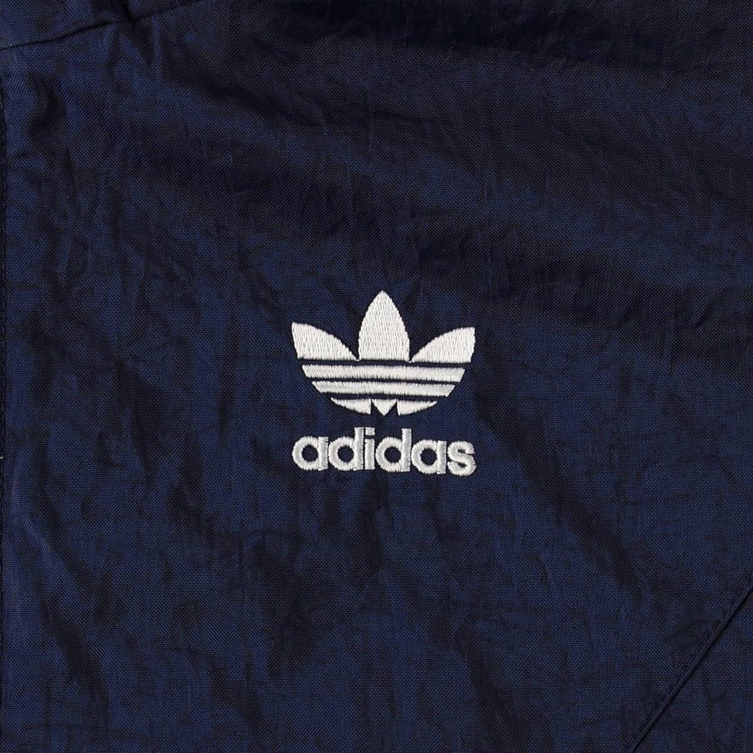 2000'S adidas padded hoodie/puffer jacket, men's size XL Nylon navy blue type Vintage Second Hand