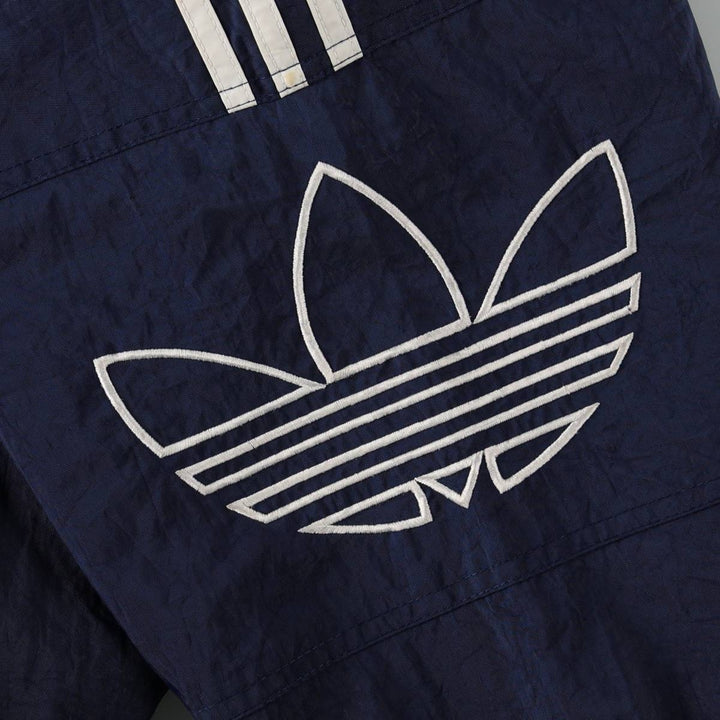 2000'S adidas padded hoodie/puffer jacket, men's size XL Nylon navy blue type Vintage Second Hand
