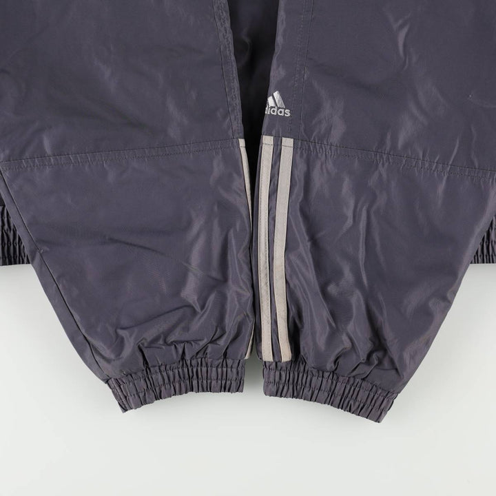 2000'S Adidas back logo padded hoodie puffer jacket, men's size XL (approx.) Nylon gray type Vintage Second Hand