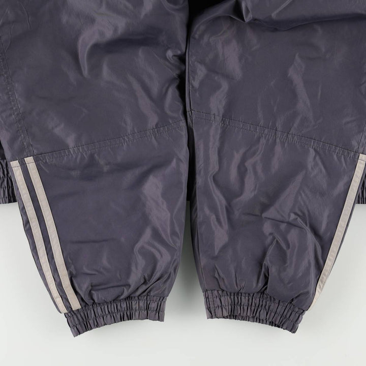 2000'S Adidas back logo padded hoodie puffer jacket, men's size XL (approx.) Nylon gray type Vintage Second Hand