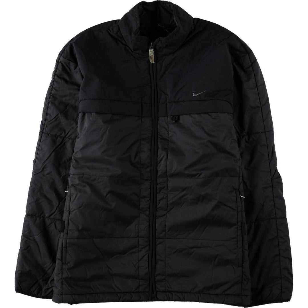 90s-00'S Nike padded puffer jacket, men's size L Nylon black type Vintage Second Hand
