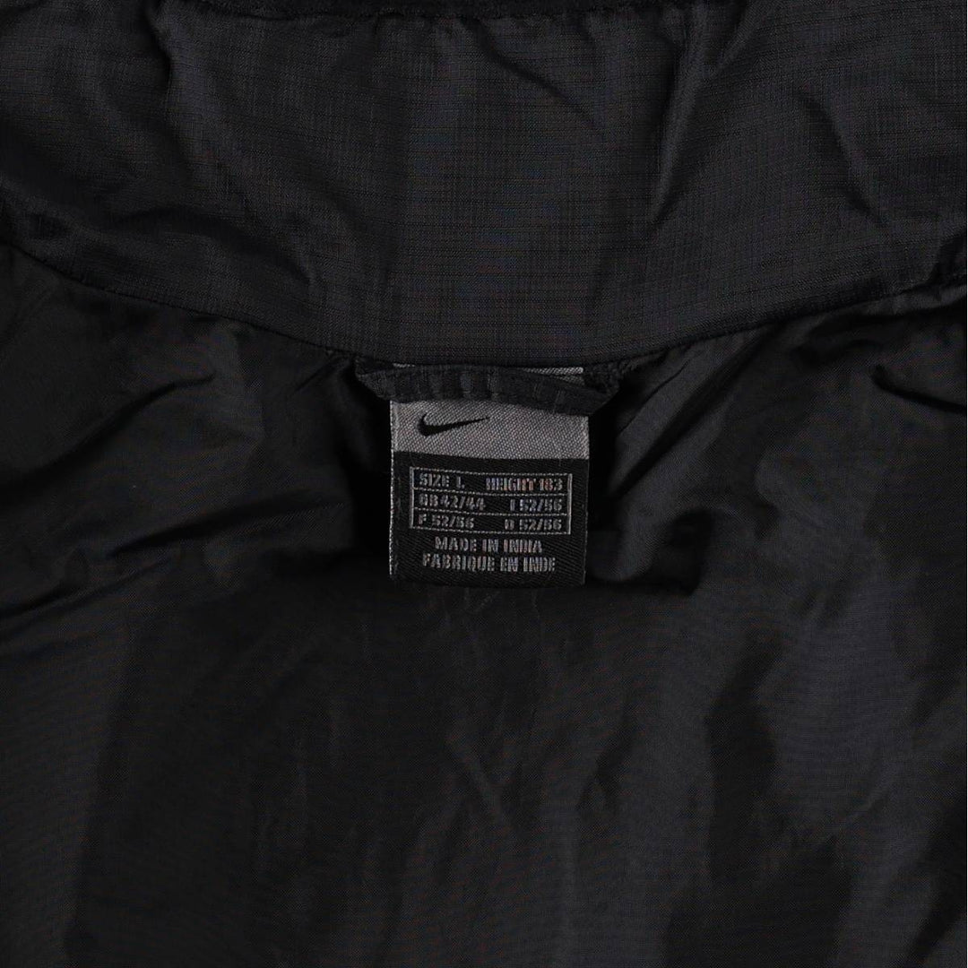 90s-00'S Nike padded puffer jacket, men's size L Nylon black type Vintage Second Hand