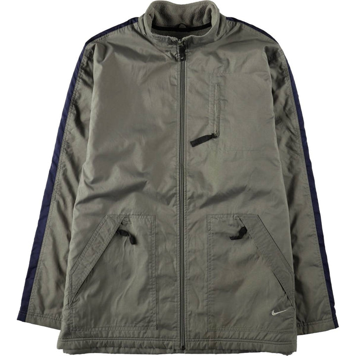 90s-00'S Nike padded puffer jacket, men's size L Nylon gray type Vintage Second Hand