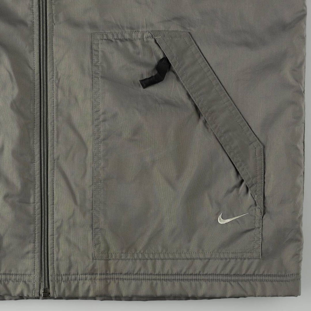 90s-00'S Nike padded puffer jacket, men's size L Nylon gray type Vintage Second Hand