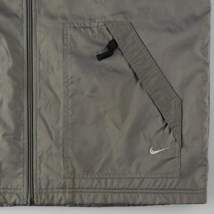 90s-00'S Nike padded puffer jacket, men's size L Nylon gray type Vintage Second Hand