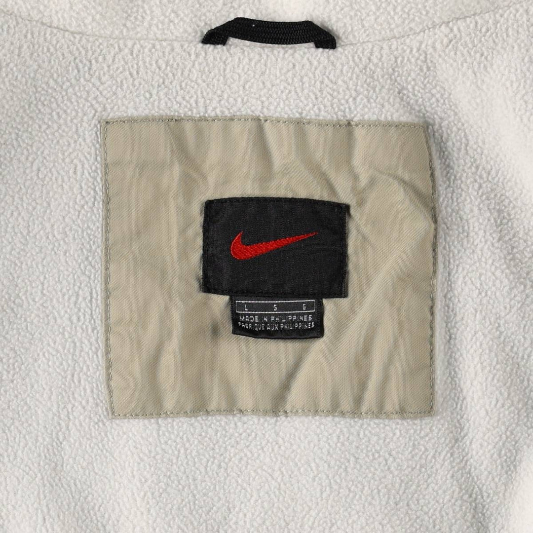 90s-00'S Nike padded puffer jacket, men's size L polyester unbleached Vintage Second Hand
