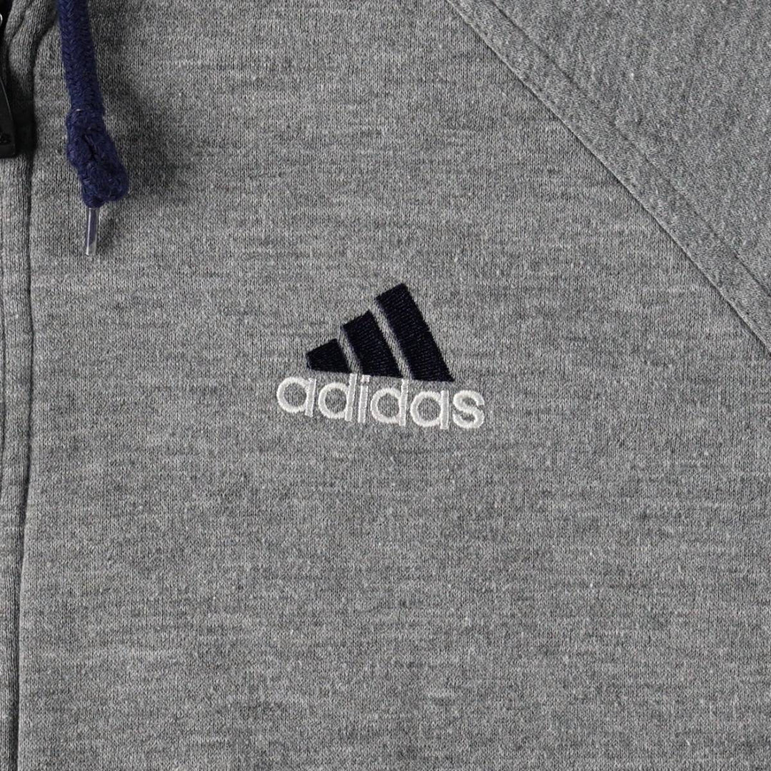 90s-00'S Adidas reversible padded hoodie puffer jacket, men's size L (approx.) Nylon gray type Vintage Second Hand