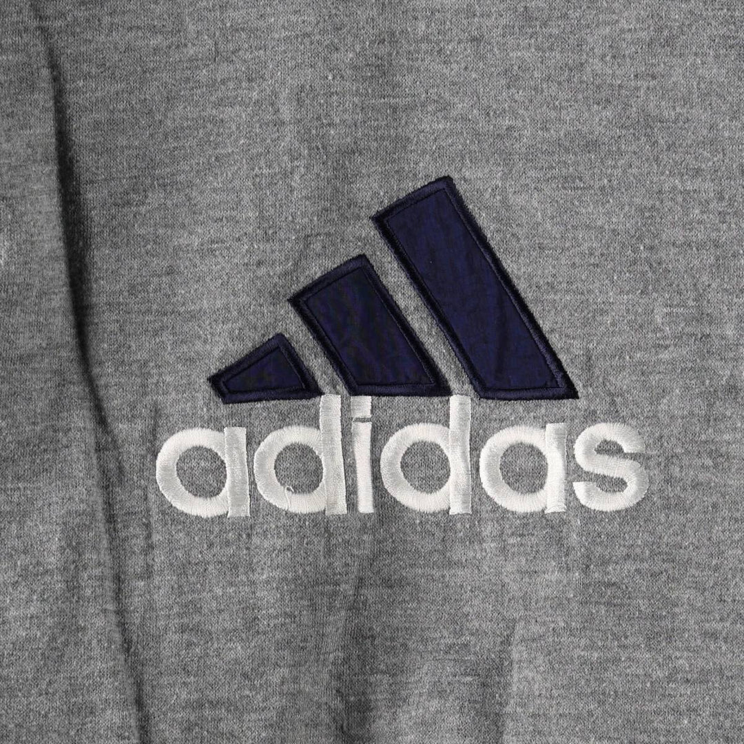 90s-00'S Adidas reversible padded hoodie puffer jacket, men's size L (approx.) Nylon gray type Vintage Second Hand