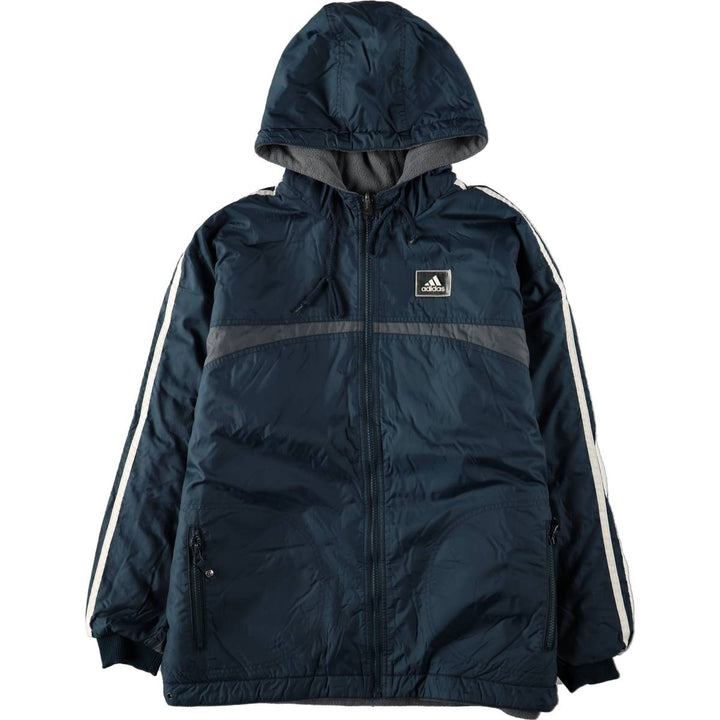 90s-00'S Adidas reversible padded jacket/puffer jacket, men's size M (approx.) Nylon navy blue type Vintage Second Hand