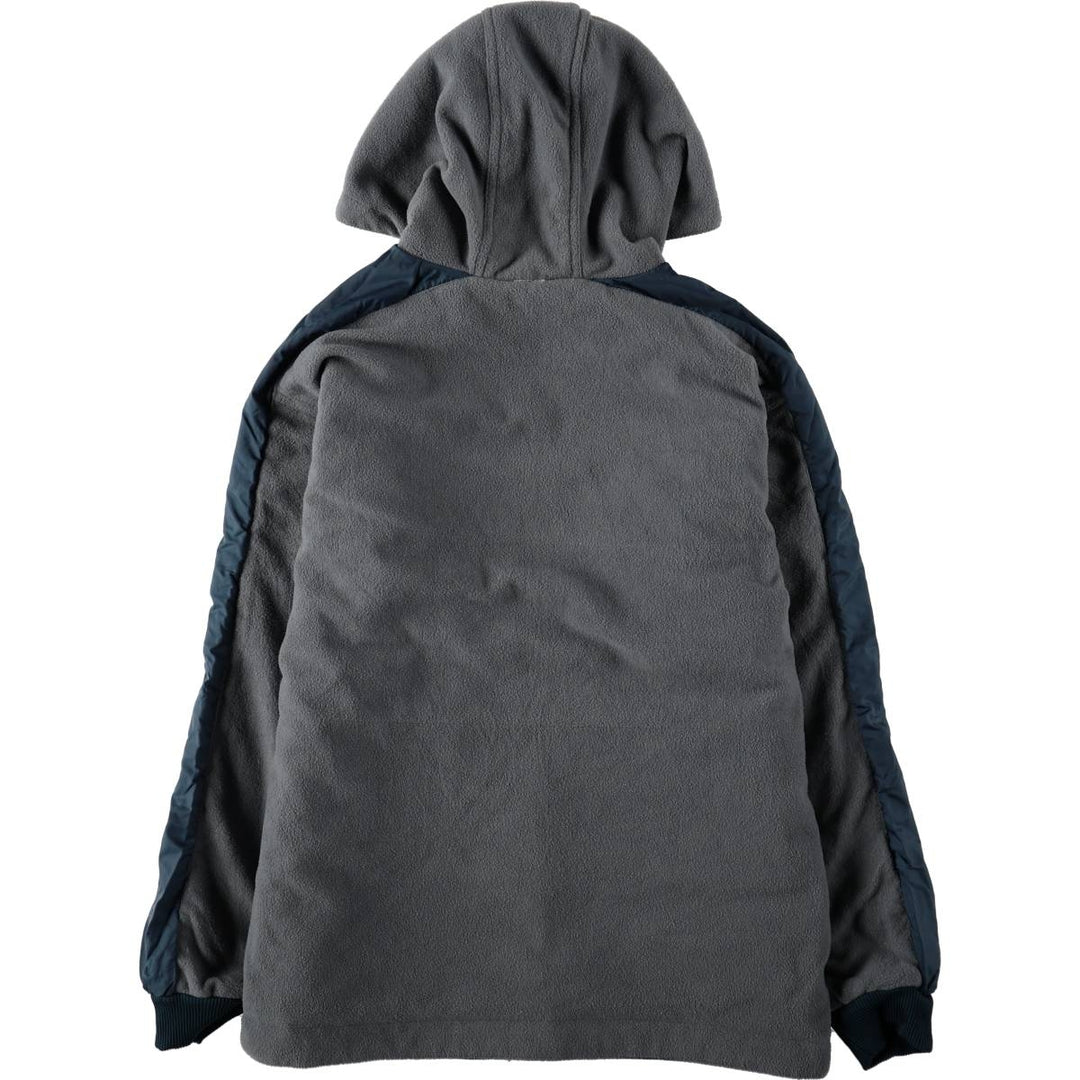 90s-00'S Adidas reversible padded jacket/puffer jacket, men's size M (approx.) Nylon navy blue type Vintage Second Hand