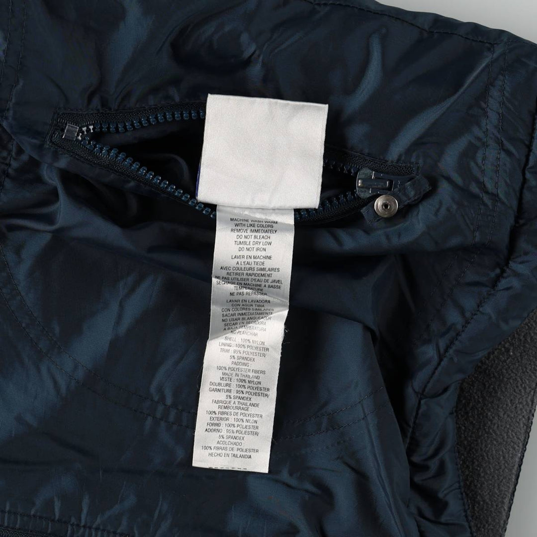 90s-00'S Adidas reversible padded jacket/puffer jacket, men's size M (approx.) Nylon navy blue type Vintage Second Hand