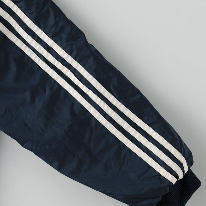 90s-00'S Adidas reversible padded jacket/puffer jacket, men's size M (approx.) Nylon navy blue type Vintage Second Hand