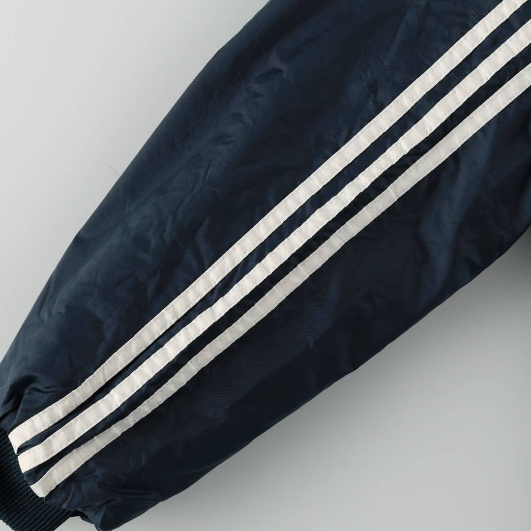 90s-00'S Adidas reversible padded jacket/puffer jacket, men's size M (approx.) Nylon navy blue type Vintage Second Hand