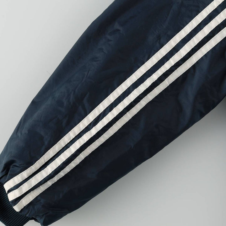 90s-00'S Adidas reversible padded jacket/puffer jacket, men's size M (approx.) Nylon navy blue type Vintage Second Hand