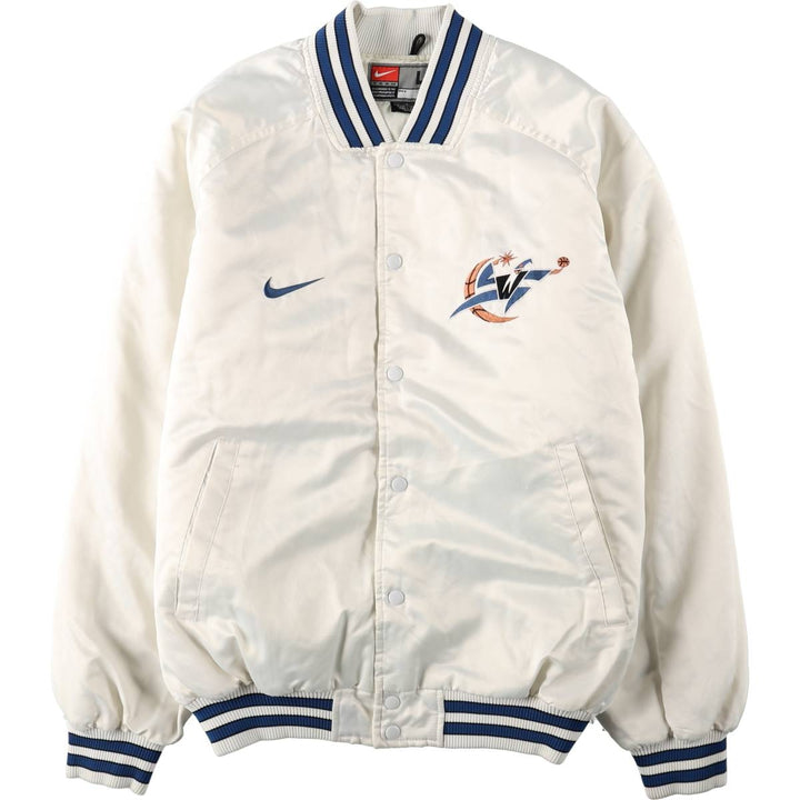 2000'S Nike TEAM NBA Washington Wizards Padded Varsity Jacket Award Jacket Men's Size L (approx.) polyester white type Vintage Second Hand