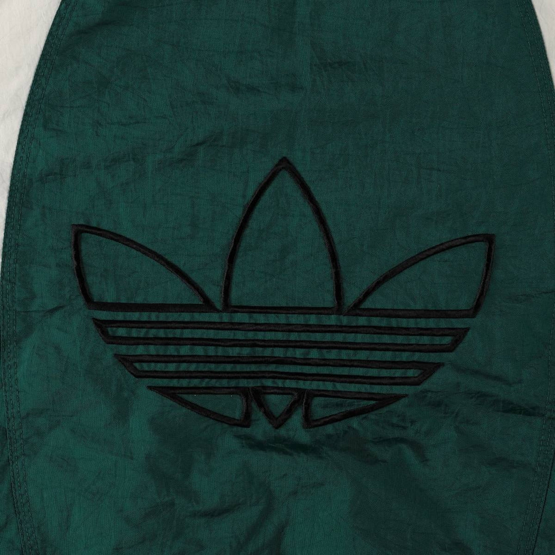 Vintage 80s-90'S Adidas padded hoodie/puffer jacket, men's size XL. Nylon Green type dark green Vintage Second Hand