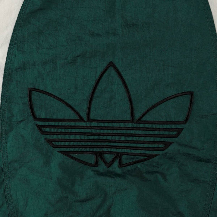 Vintage 80s-90'S Adidas padded hoodie/puffer jacket, men's size XL. Nylon Green type dark green Vintage Second Hand