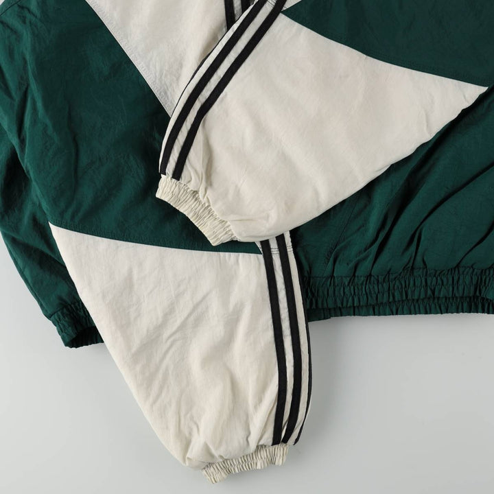 Vintage 80s-90'S Adidas padded hoodie/puffer jacket, men's size XL. Nylon Green type dark green Vintage Second Hand