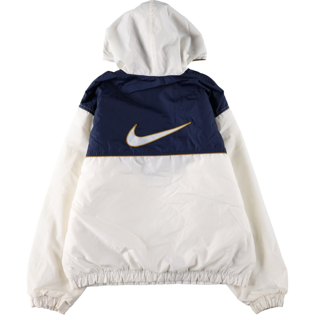 90'S Nike Anorak Parka, Men's Medium, Vintage Nylon white type Vintage Second Hand