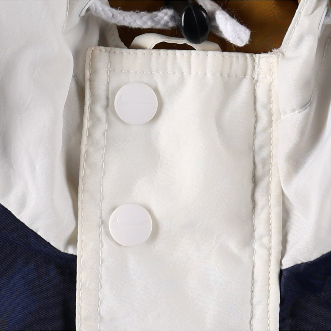 90'S Nike Anorak Parka, Men's Medium, Vintage Nylon white type Vintage Second Hand