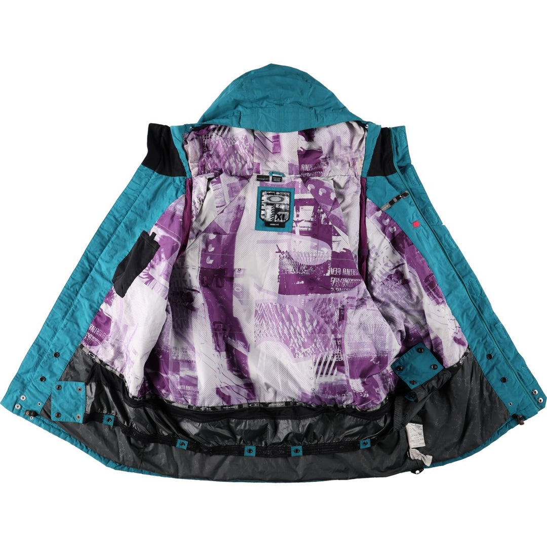 Oakley LOOSE FIT Insulated Puffer Jacket (Men's XL equivalent) Nylon turquoise blue Vintage Second Hand
