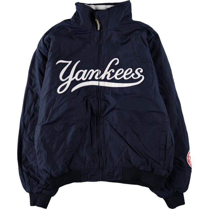 Majestic MLB New York Yankees Nylon Jacket, Men's XXL equivalent. Polyurethane Coated Nylon navy blue type Vintage Second Hand
