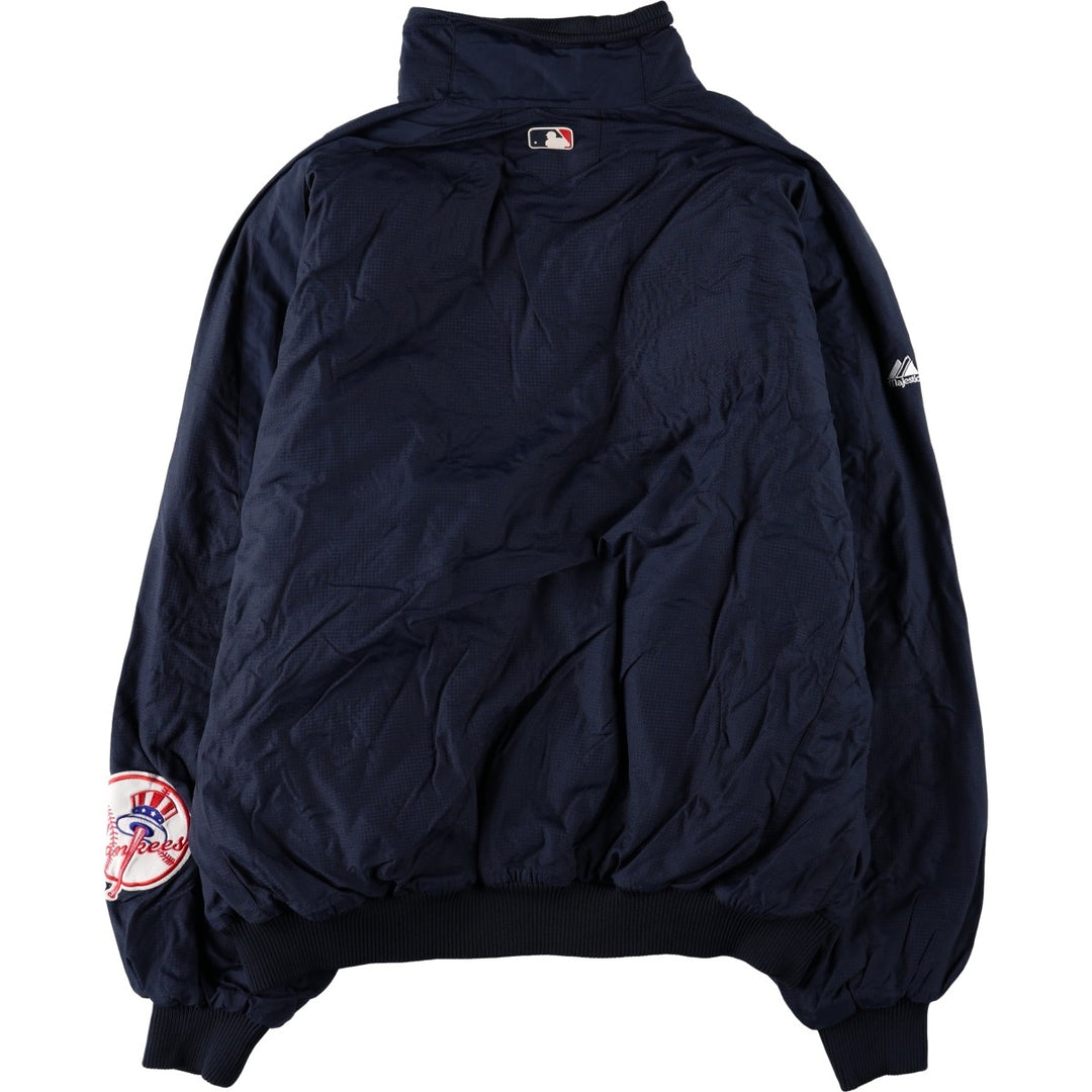 Majestic MLB New York Yankees Nylon Jacket, Men's XXL equivalent. Polyurethane Coated Nylon navy blue type Vintage Second Hand