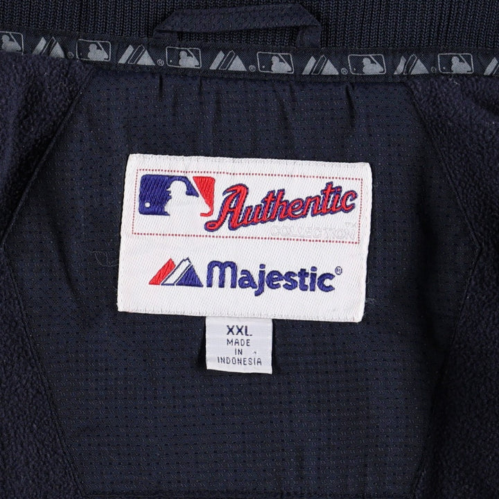 Majestic MLB New York Yankees Nylon Jacket, Men's XXL equivalent. Polyurethane Coated Nylon navy blue type Vintage Second Hand