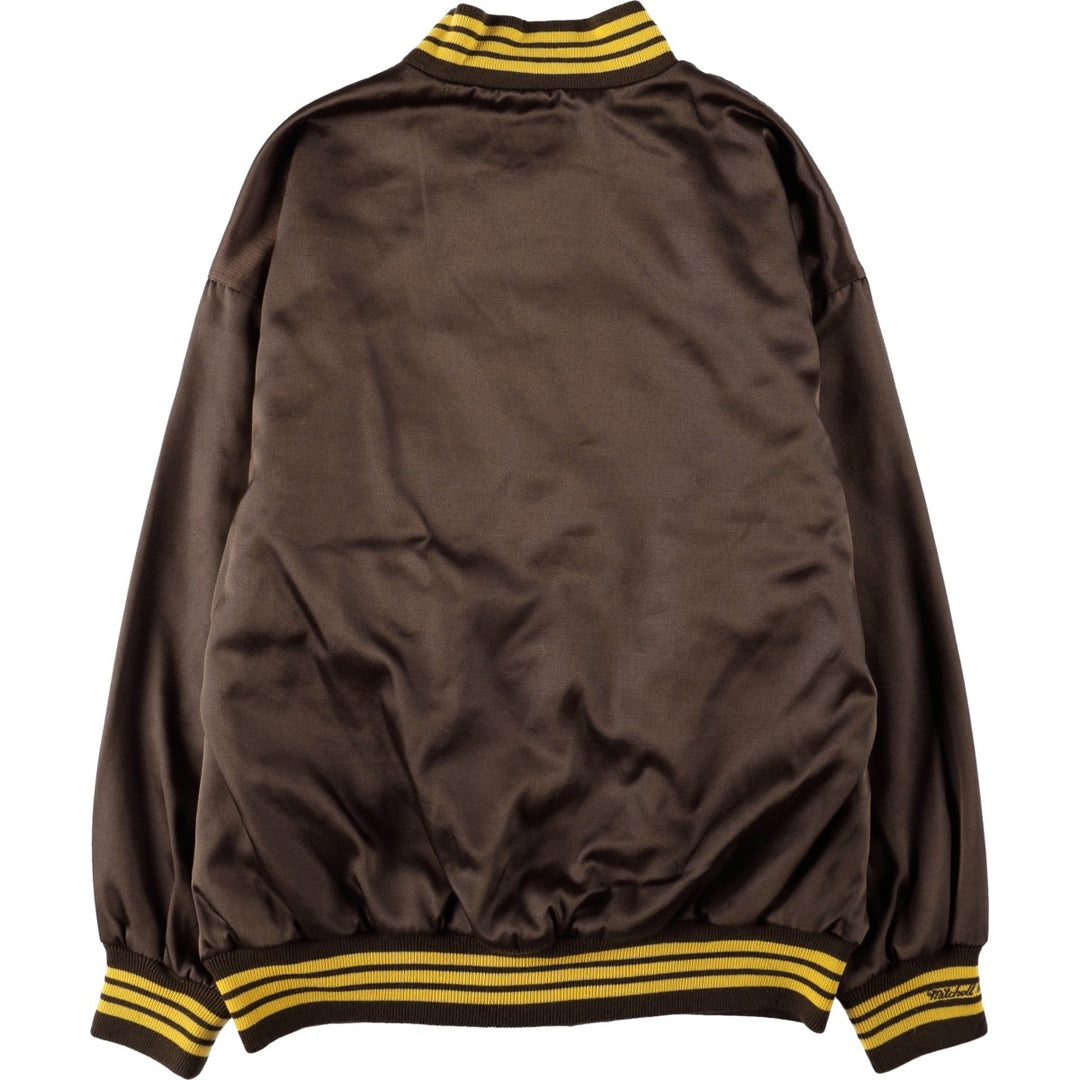 2000'S Mitchell & Ness San Diego Padres varsity jacket/award jacket (men's size XXL) polyester brown type Vintage Second Hand