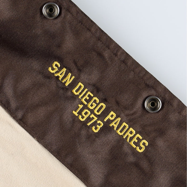 2000'S Mitchell & Ness San Diego Padres varsity jacket/award jacket (men's size XXL) polyester brown type Vintage Second Hand