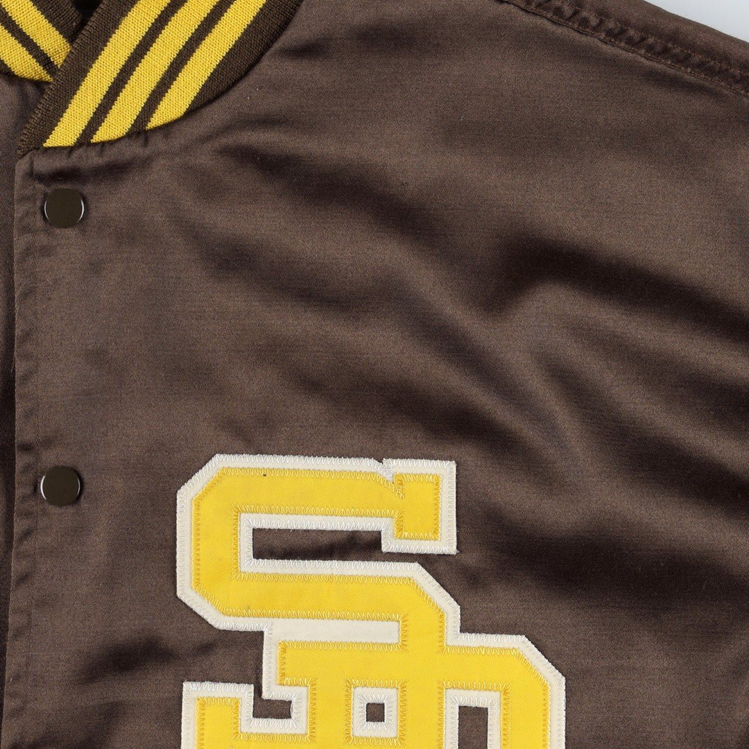 2000'S Mitchell & Ness San Diego Padres varsity jacket/award jacket (men's size XXL) polyester brown type Vintage Second Hand