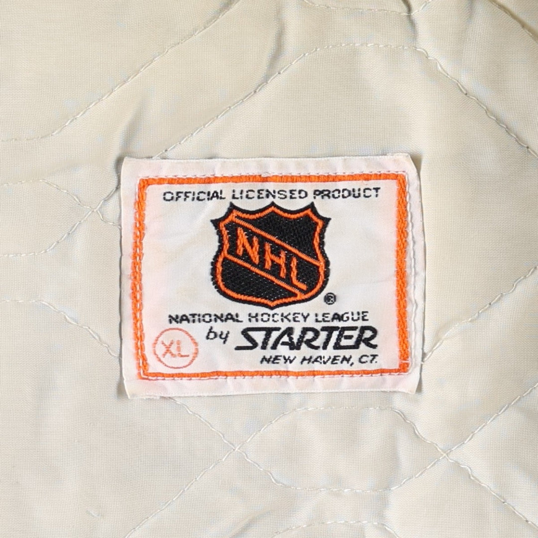 90'S Starter Los Angeles Kings Padded Nylon Stadium Jacket Award Jacket Men's XL equivalent Nylon black type Vintage Second Hand