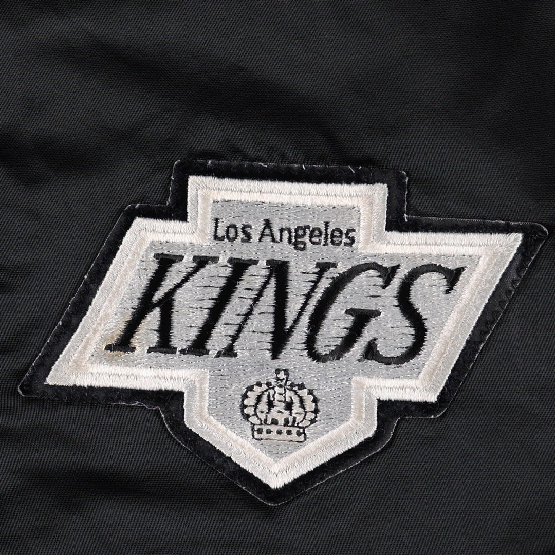 90'S Starter Los Angeles Kings Padded Nylon Stadium Jacket Award Jacket Men's XL equivalent Nylon black type Vintage Second Hand
