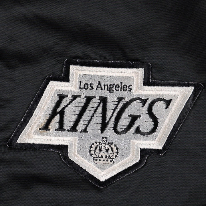 90'S Starter Los Angeles Kings Padded Nylon Stadium Jacket Award Jacket Men's XL equivalent Nylon black type Vintage Second Hand