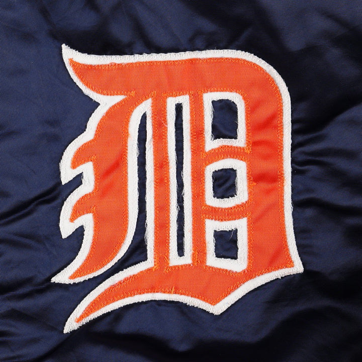 90'S Starter Detroit Tigers Padded Nylon Stadium Jacket Award Jacket Men's Size L (approx.) Nylon navy blue type Vintage Second Hand