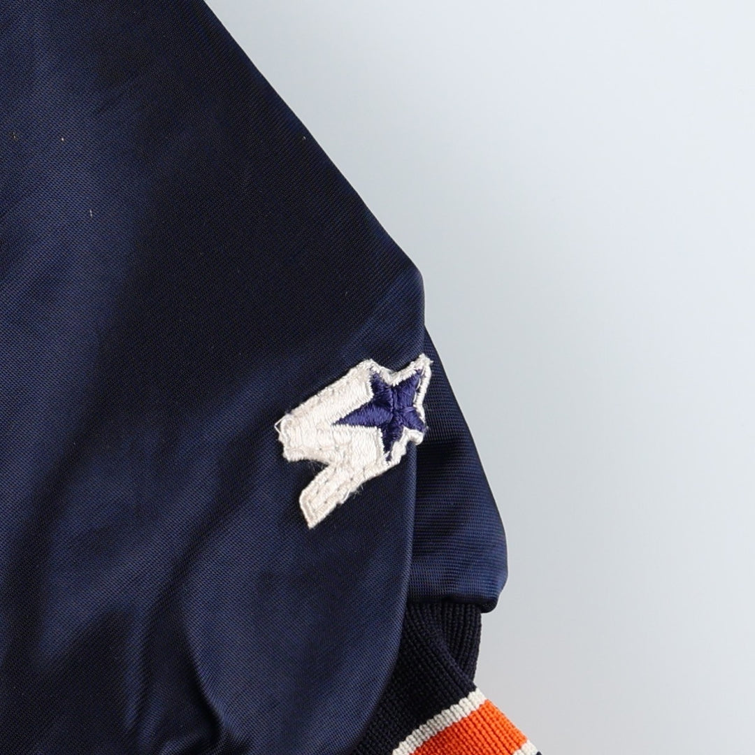 90'S Starter Detroit Tigers Padded Nylon Stadium Jacket Award Jacket Men's Size L (approx.) Nylon navy blue type Vintage Second Hand
