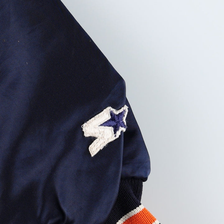 90'S Starter Detroit Tigers Padded Nylon Stadium Jacket Award Jacket Men's Size L (approx.) Nylon navy blue type Vintage Second Hand