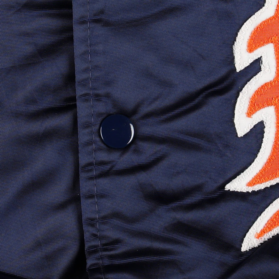 90'S Starter Detroit Tigers Padded Nylon Stadium Jacket Award Jacket Men's Size L (approx.) Nylon navy blue type Vintage Second Hand