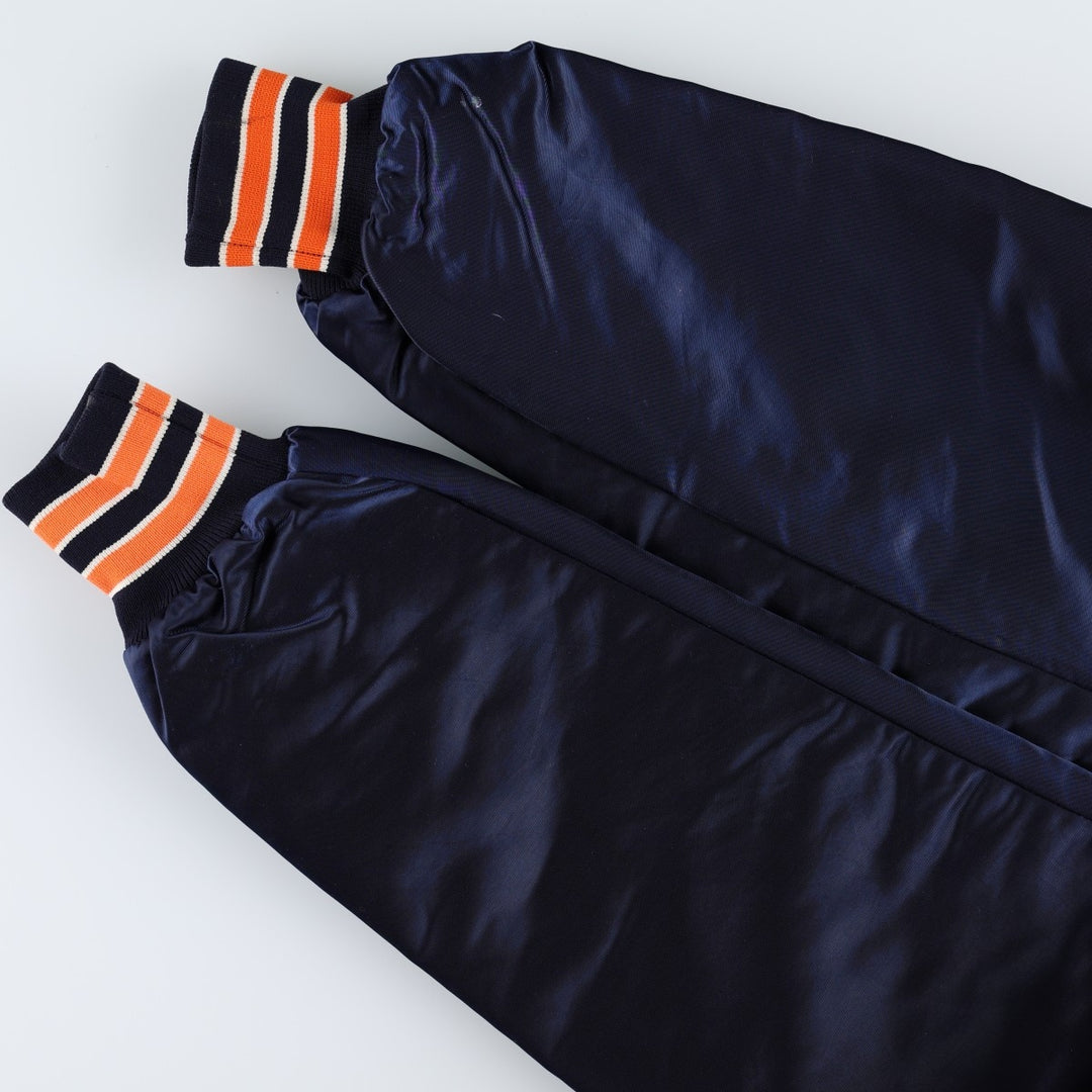 90'S Starter Detroit Tigers Padded Nylon Stadium Jacket Award Jacket Men's Size L (approx.) Nylon navy blue type Vintage Second Hand