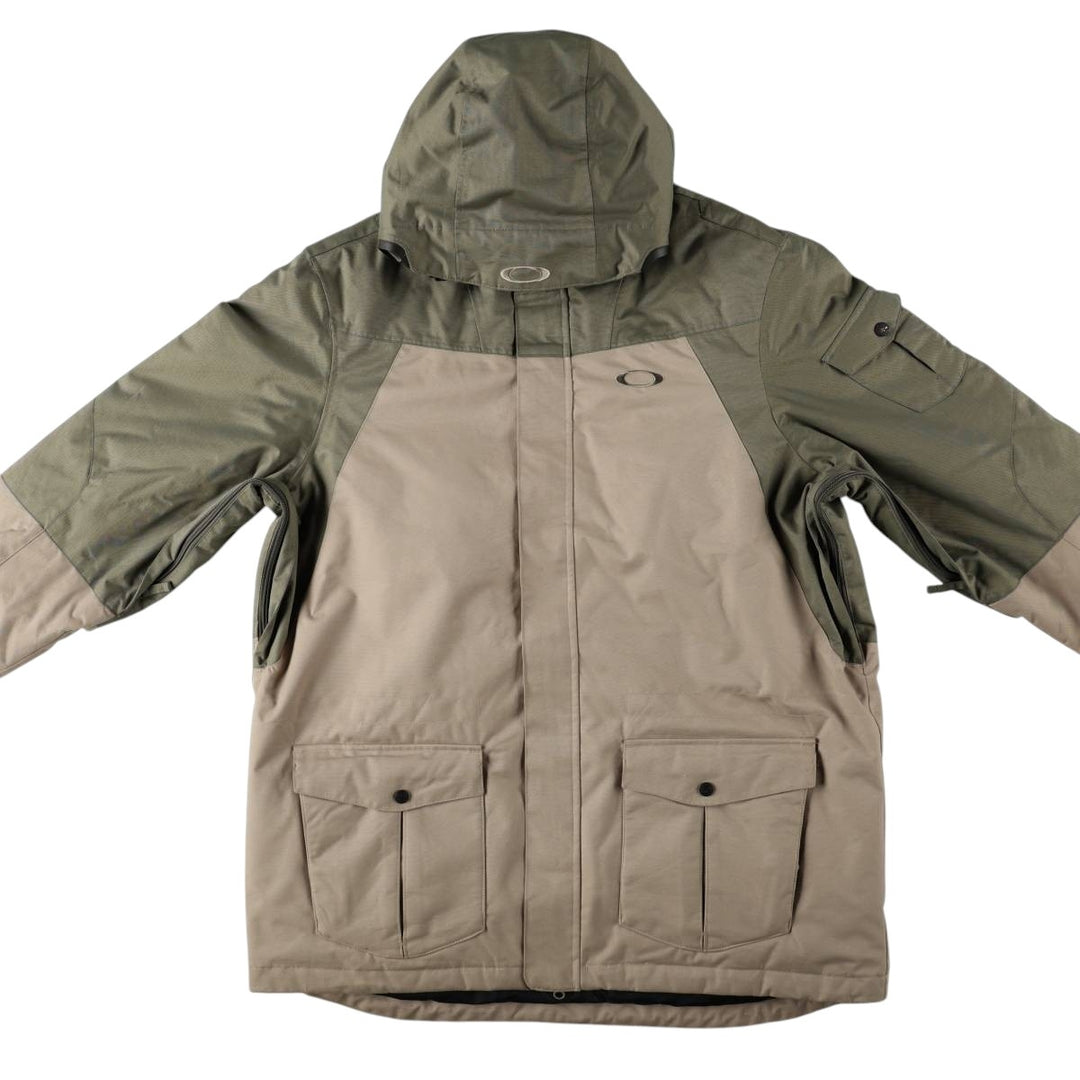 Oakley Two-Tone Down Parka, Men's XXL (approx.) Nylon Beige type Vintage Second Hand