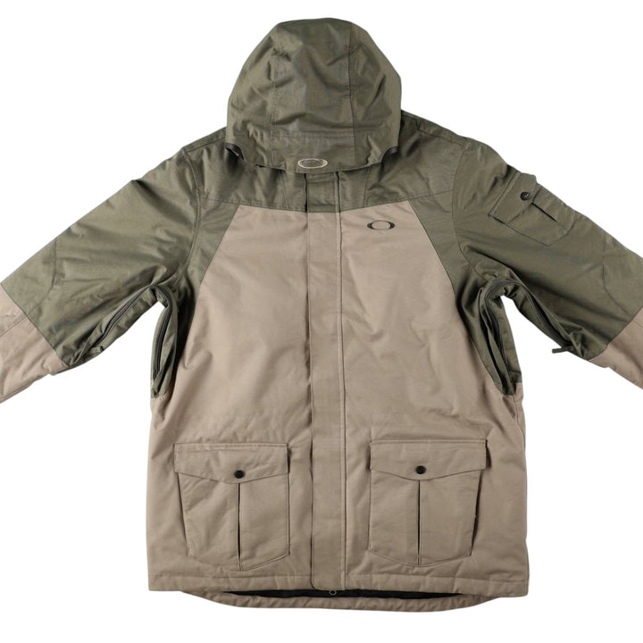 Oakley Two-Tone Down Parka, Men's XXL (approx.) Nylon Beige type Vintage Second Hand