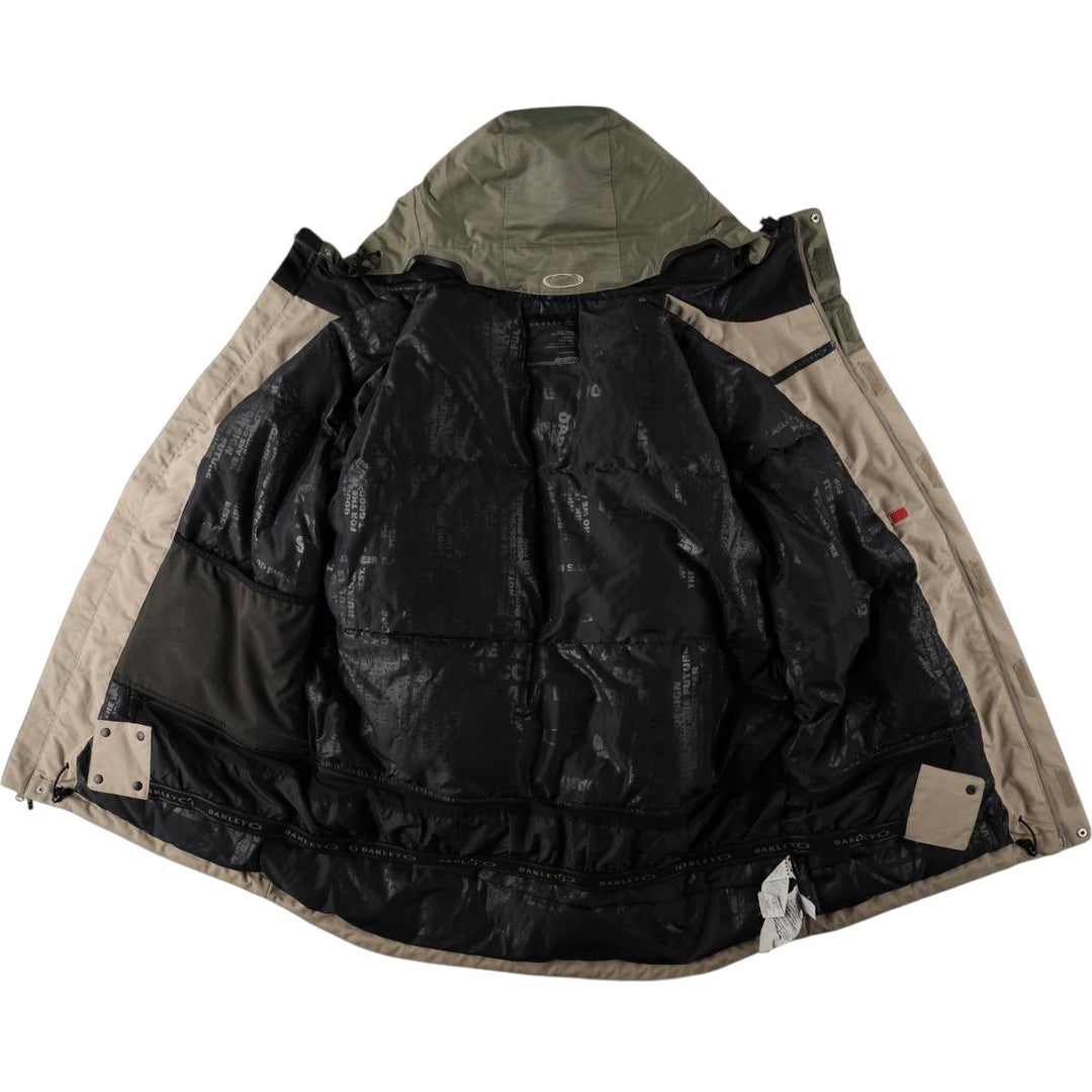 Oakley Two-Tone Down Parka, Men's XXL (approx.) Nylon Beige type Vintage Second Hand