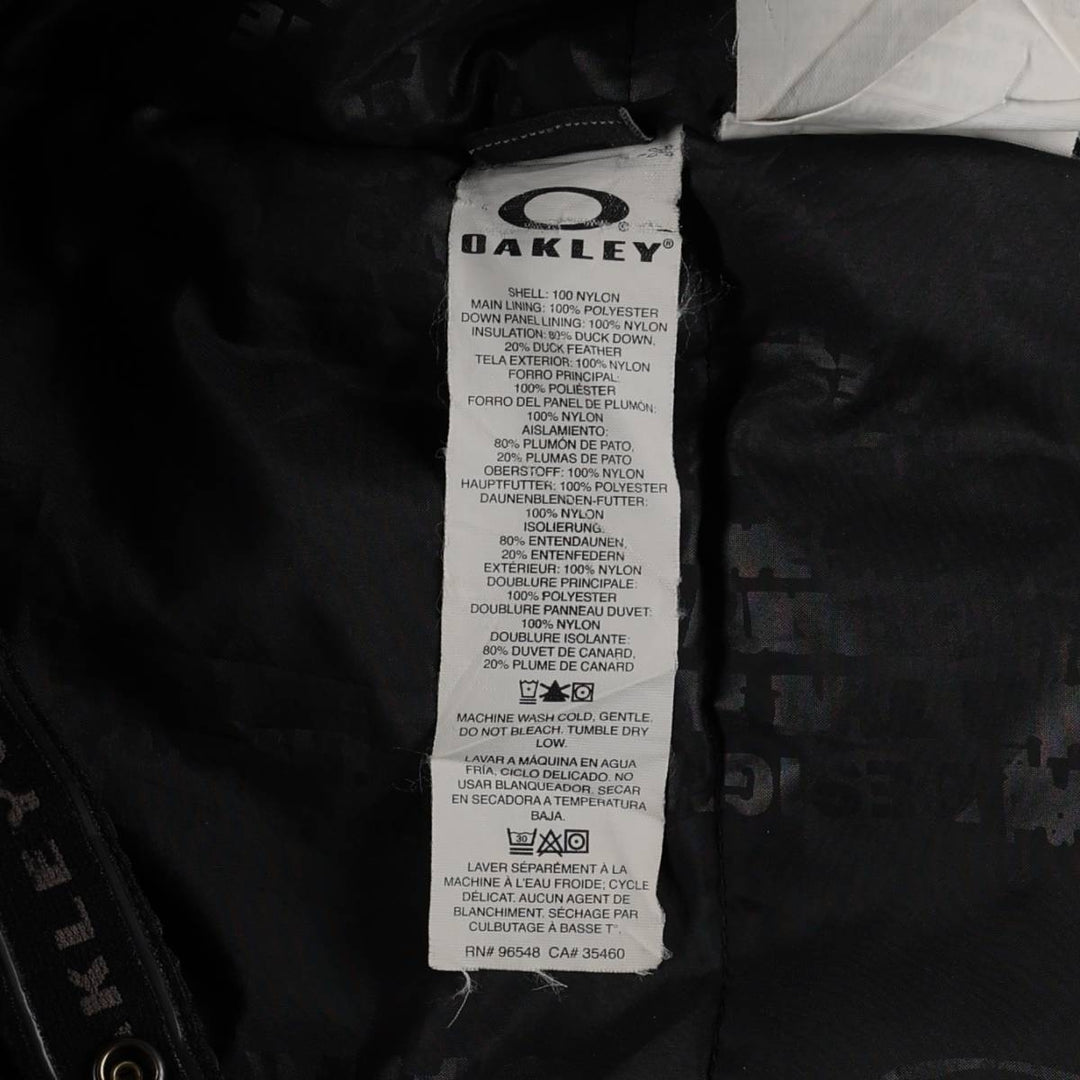 Oakley Two-Tone Down Parka, Men's XXL (approx.) Nylon Beige type Vintage Second Hand