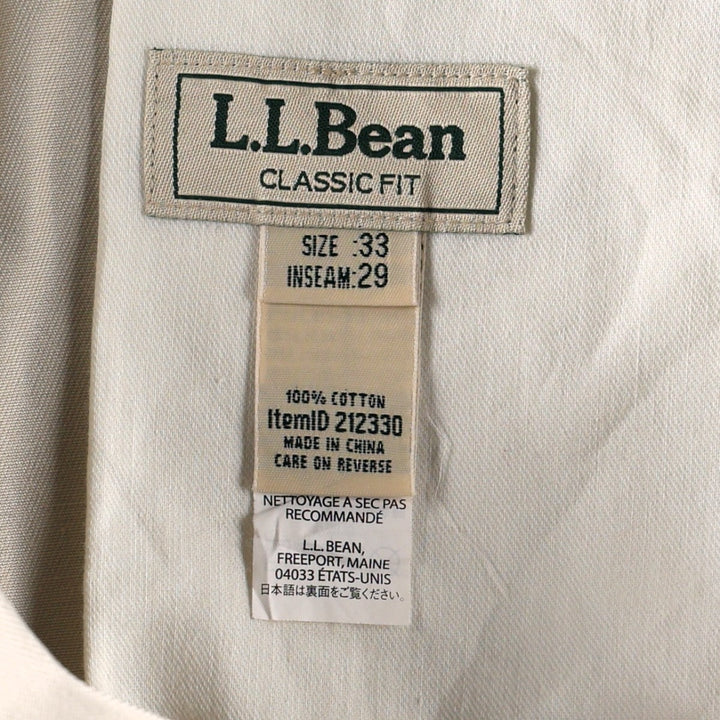 90s~S LLBean CLASSIC FIT Chino Pants Men's W34 equivalent cotton ivory Vintage Second Hand