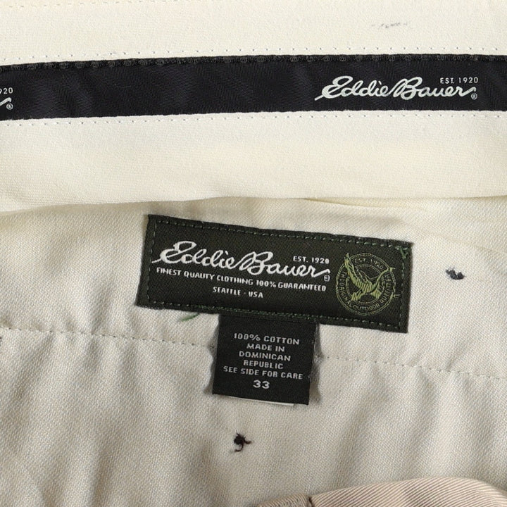 Eddie Bauer Relaxed Fit Chino Pants for Men, W35 cotton Beige type Vintage Second Hand