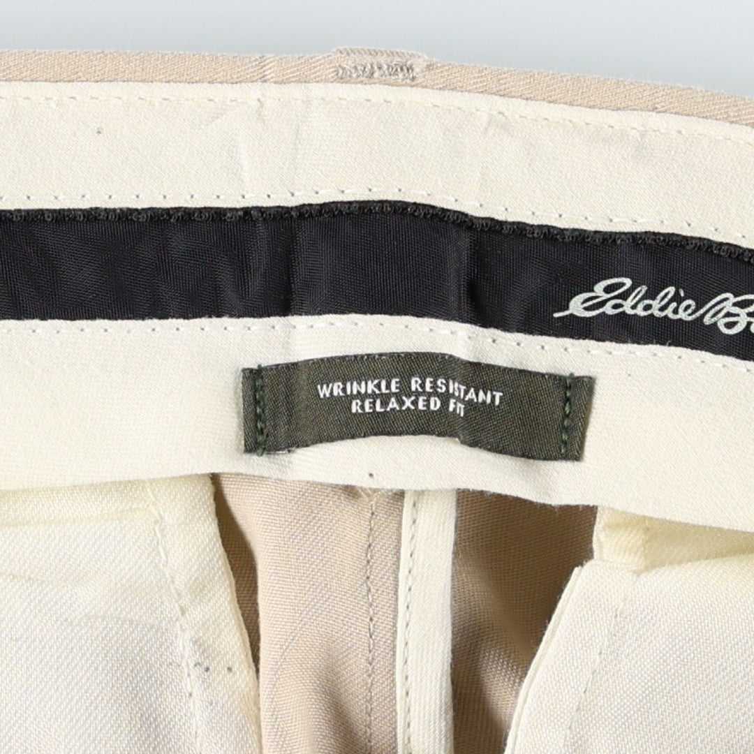 Eddie Bauer Relaxed Fit Chino Pants for Men, W35 cotton Beige type Vintage Second Hand
