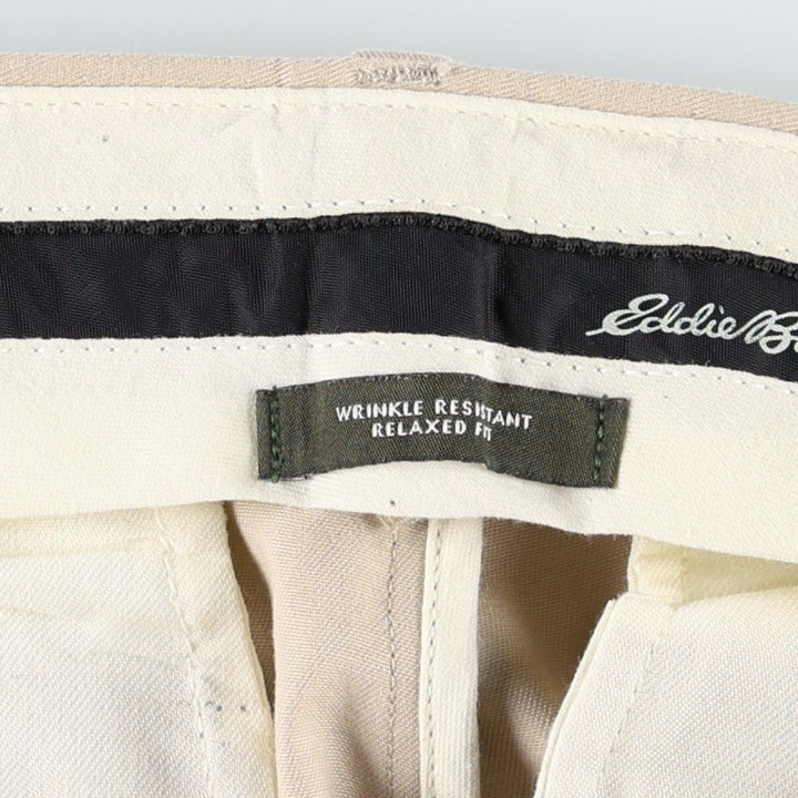 Eddie Bauer Relaxed Fit Chino Pants for Men, W35 cotton Beige type Vintage Second Hand