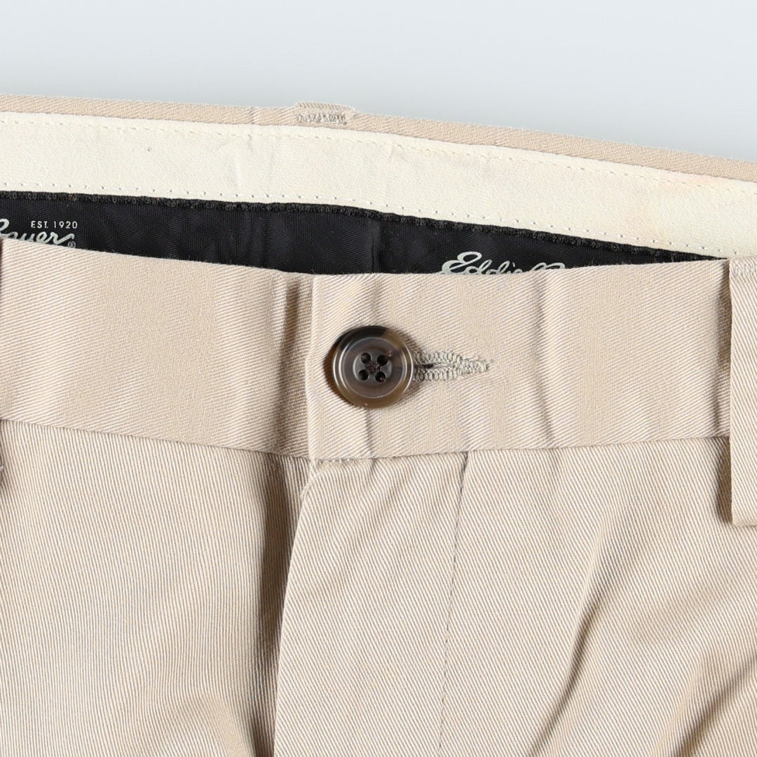 Eddie Bauer Relaxed Fit Chino Pants for Men, W35 cotton Beige type Vintage Second Hand