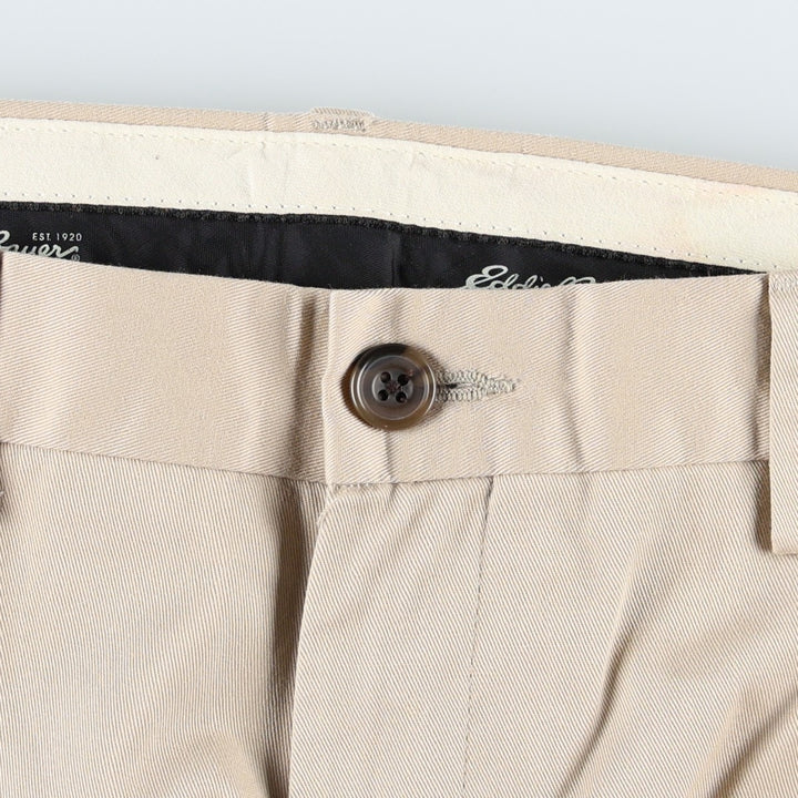 Eddie Bauer Relaxed Fit Chino Pants for Men, W35 cotton Beige type Vintage Second Hand